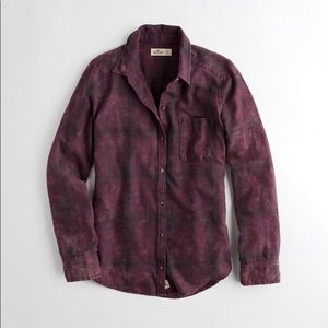 NWOT Hollister Oversized Purple Flannel